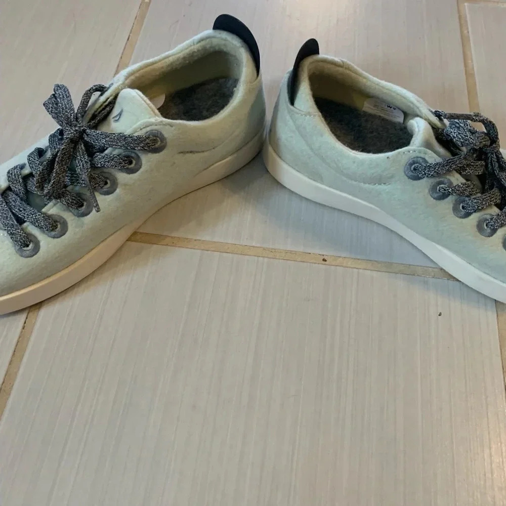 Allbirds Wool Piper Lichen Running Shoes Light Green Training Sneakers 9 - Picture 8 of 13
